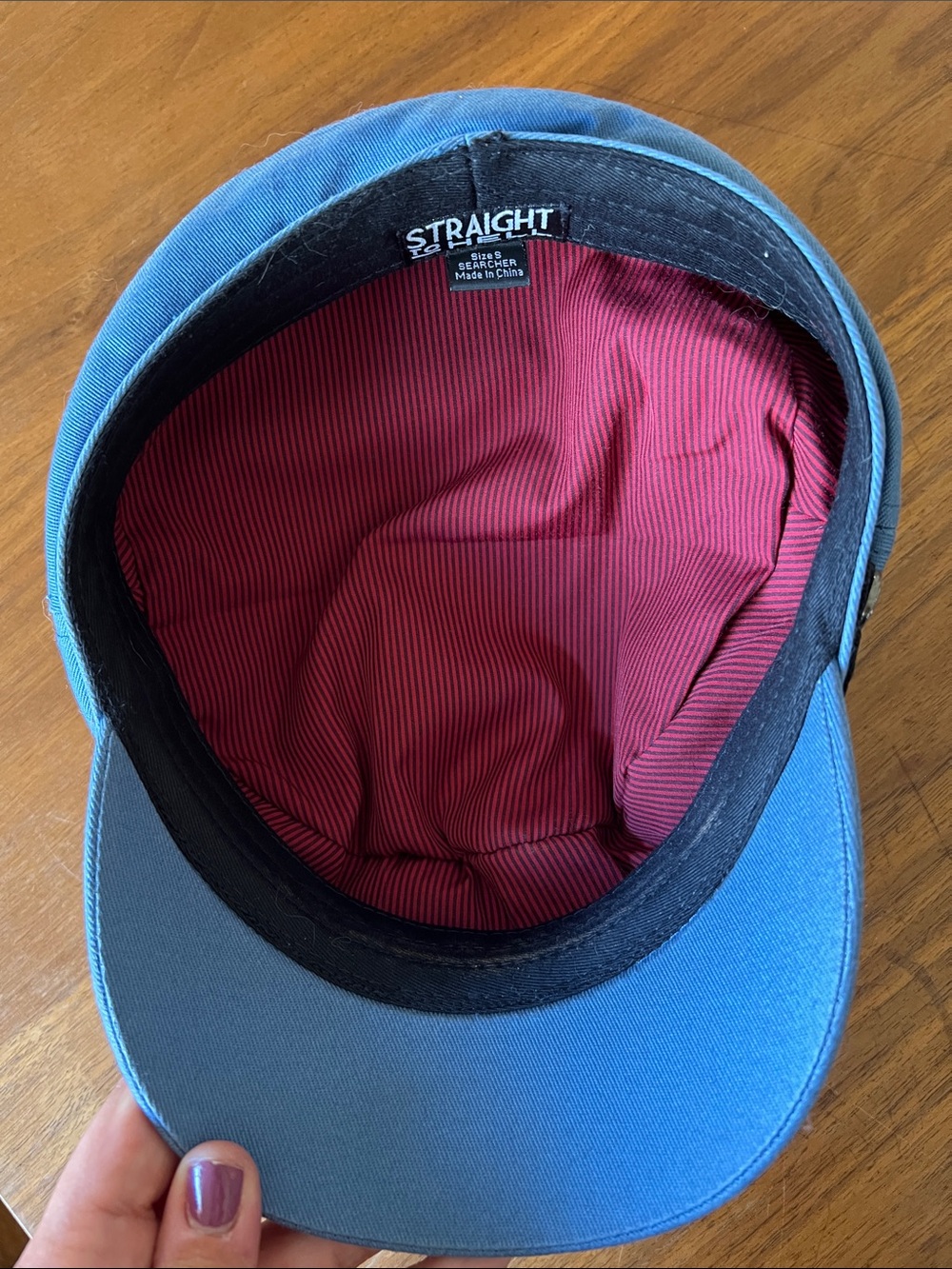 Straight to Hell - Light Blue Captain-Style Cap with Black Braid - Picture 3 of 4
